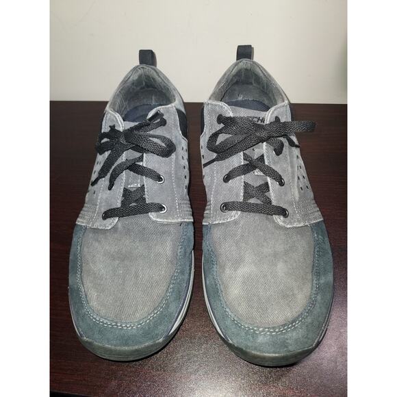 Skechers Mens Relaxed Fit Shoes 11M Lace Up Expected Vaspen Oxford Black Gray - Picture 4 of 14